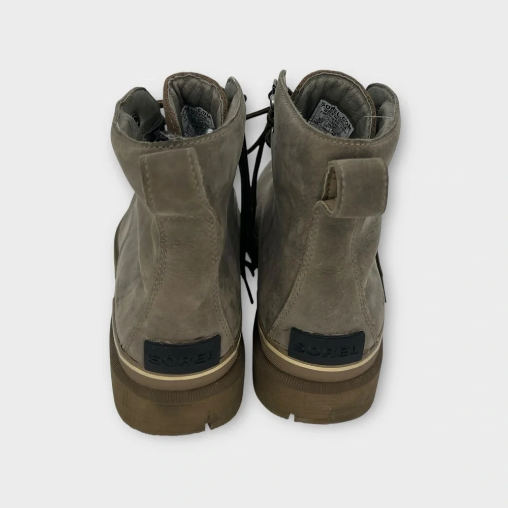 Sorel Caribou Six Waterproof Boots Khaki Leather Men's 11 M‎ Good Condition
